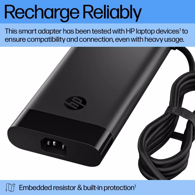 Sieťový adaptér HP Smart 230 W (AQ9X8AA) pre notebooky, do interiéru, vstup 115 V, 4,5 mm, zástrčka EÚ, čierny