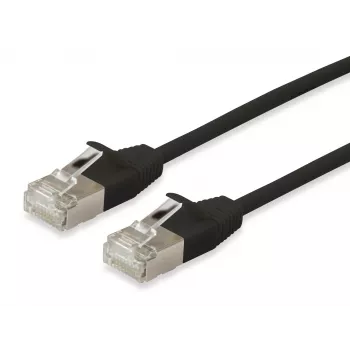 Equip Cat.6A F/FTP tenký patch kábel, 5m, čierny, 5 m, Cat6a, F/FTP (FFTP), RJ-45, RJ-45, čierny