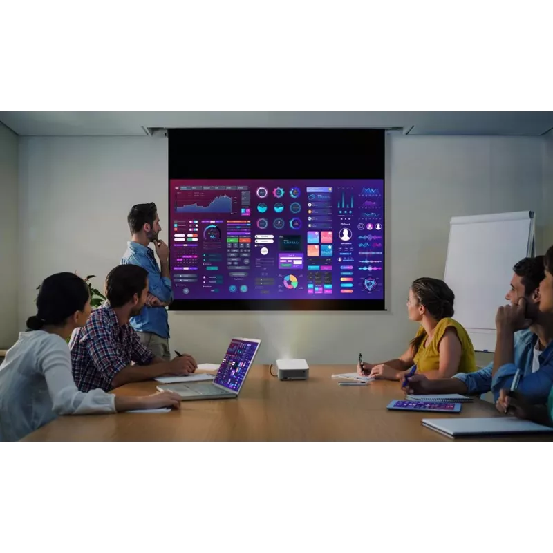 Optoma ML1080ST prenosný laserový DLP projektor s krátkou projekčnou vzdialenosťou, Full HD 1920x1080, 1200 lm, USB-C, IPX5, biely