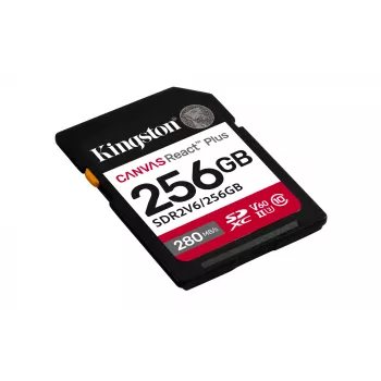 Kingston Technology 256GB Canvas React Plus SDXC UHS-II 280R/150W U3 V60 pre Full HD/4K