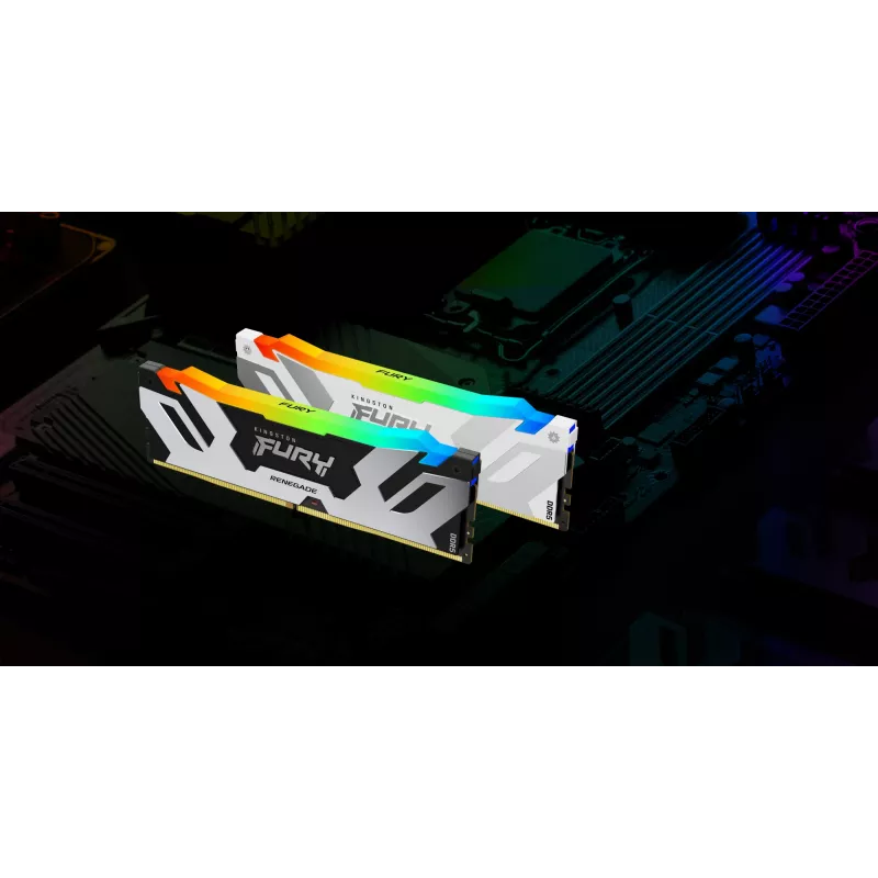 Kingston Technology FURY 64GB 6400MT/s DDR5 CL32 DIMM (sada 2) Renegade RGB biela XMP