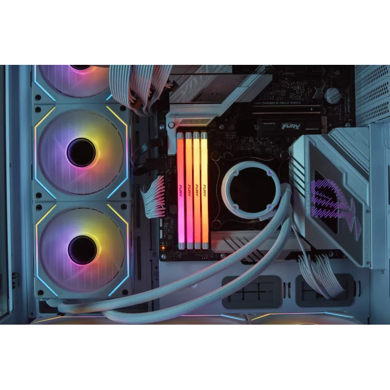 Kingston Technology FURY 64GB 6400MT/s DDR5 CL32 DIMM (sada 2) Renegade RGB biela XMP