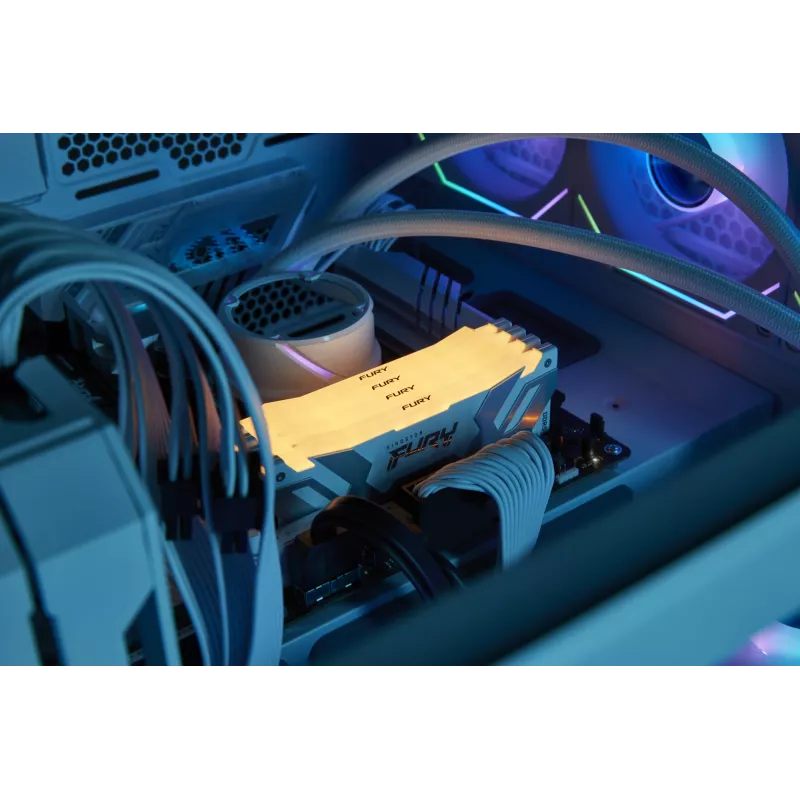 Kingston Technology FURY 64GB 6400MT/s DDR5 CL32 DIMM (sada 2) Renegade RGB biela XMP