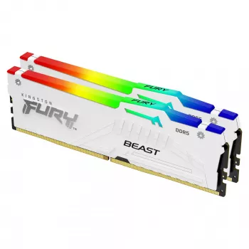 Kingston Technology FURY Beast 64 GB 6400 MT/s DDR5 CL32 DIMM (sada 2) biela RGB EXPO