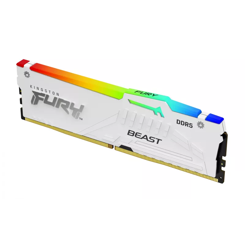 Kingston Technology FURY Beast 32GB 6000MT/s DDR5 CL36 DIMM (sada 2) biela RGB EXPO
