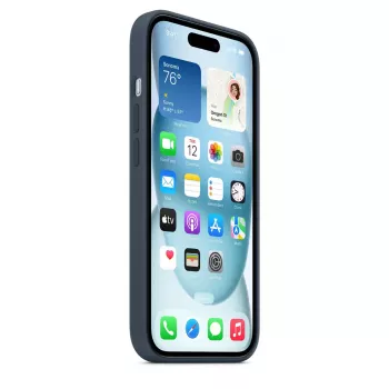 Kryt Apple iPhone 15 Silikónové puzdro s MagSafe Storm Blue