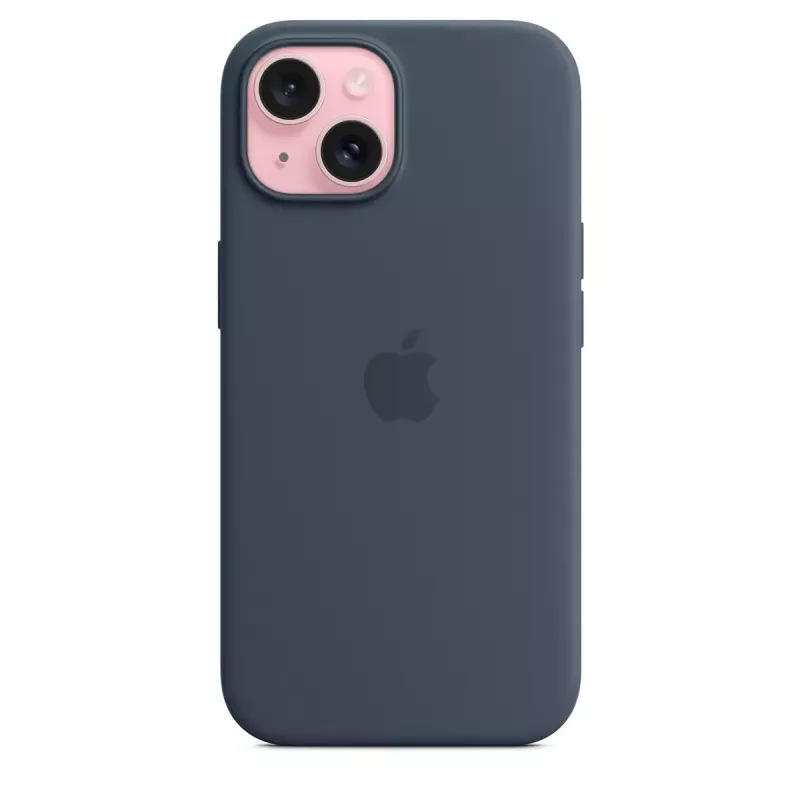 Kryt Apple iPhone 15 Silikónové puzdro s MagSafe Storm Blue