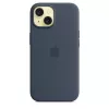 Kryt Apple iPhone 15 Silikónové puzdro s MagSafe Storm Blue