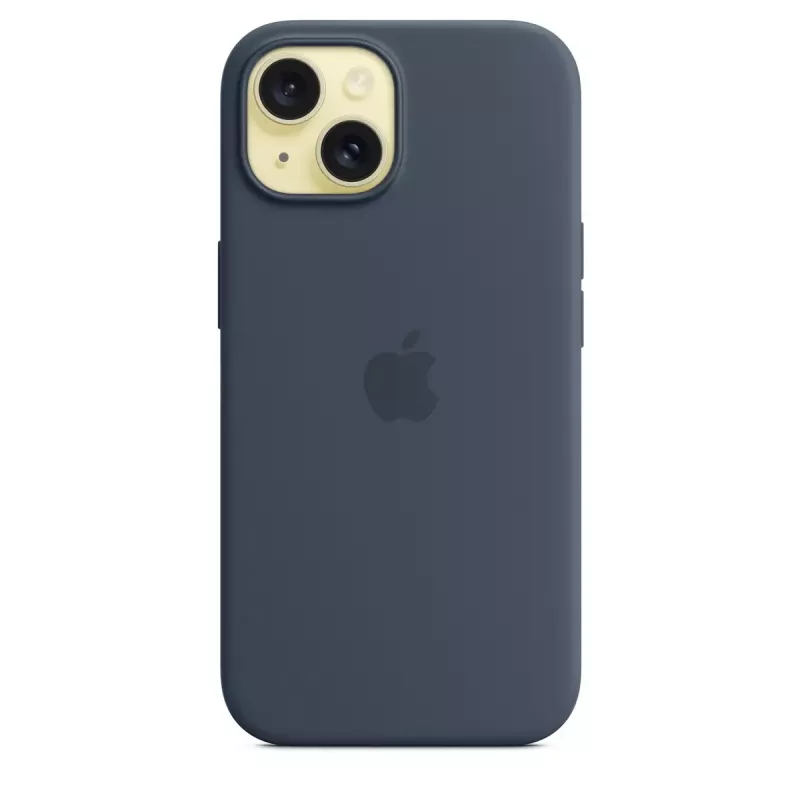 Kryt Apple iPhone 15 Silikónové puzdro s MagSafe Storm Blue