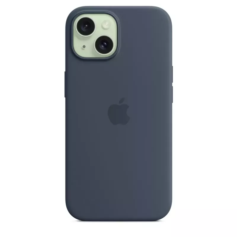 Kryt Apple iPhone 15 Silikónové puzdro s MagSafe Storm Blue
