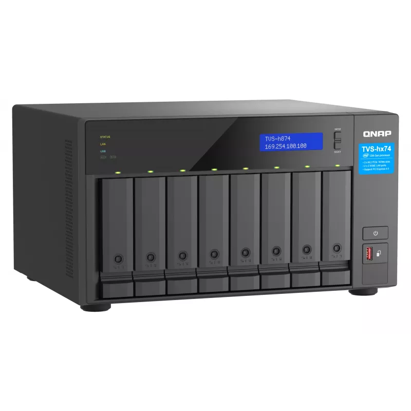 QNAP TVS-H874T-I7-32G NAS/úložný server tower Intel® Core™ i7 32 GB DDR4 0 TB QNAP QTS čierny