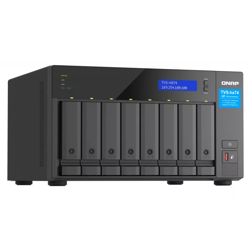 QNAP TVS-H874T-I7-32G NAS/úložný server tower Intel® Core™ i7 32 GB DDR4 0 TB QNAP QTS čierny