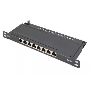 DIGITUS patch panel CAT6A tienený, 8-portový 1/2U, 10