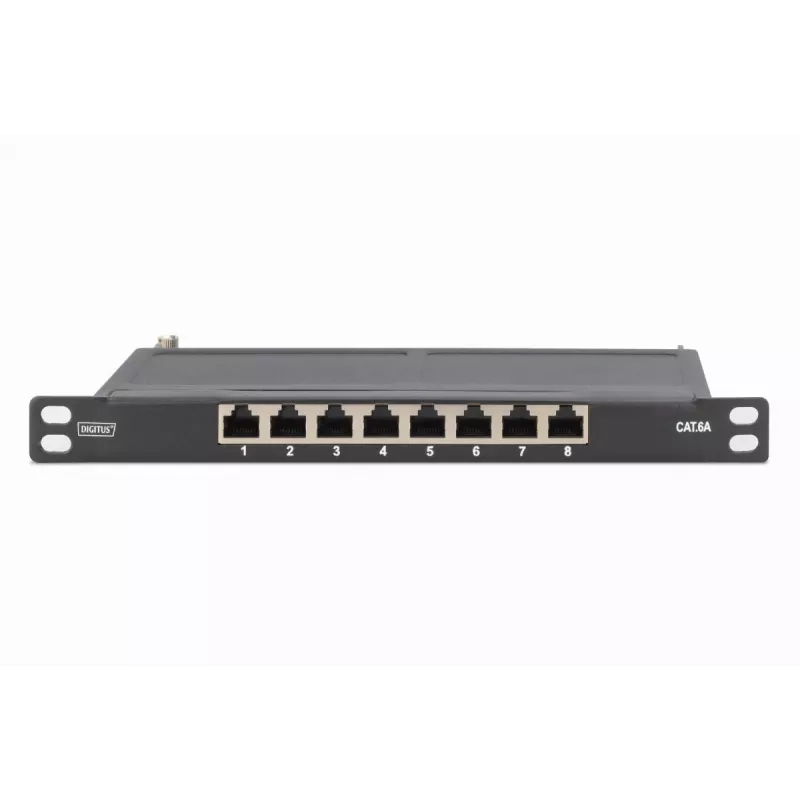 DIGITUS patch panel CAT6A tienený, 8-portový 1/2U, 10