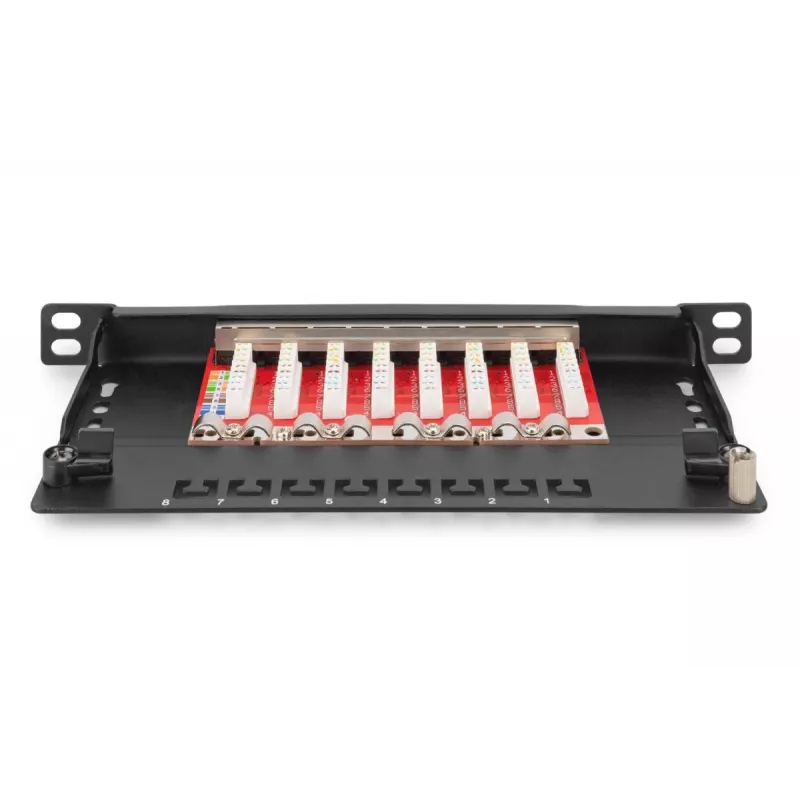 DIGITUS patch panel CAT6A tienený, 8-portový 1/2U, 10
