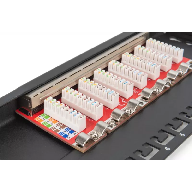 DIGITUS patch panel CAT6A tienený, 8-portový 1/2U, 10