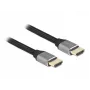 DELOCK Ultra High Speed HDMI kábel - A konektor samec / A konektor samec - 48 Gbps 8K 60 Hz - 3 m - sivý