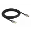 DELOCK Ultra High Speed HDMI kábel - A konektor samec / A konektor samec - 48 Gbps 8K 60 Hz - 3 m - sivý