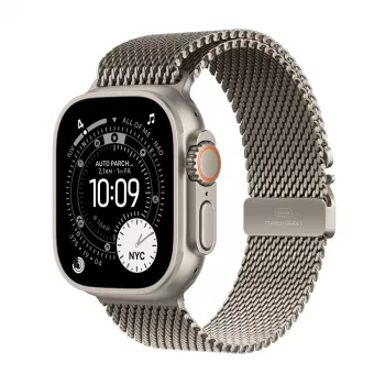 APPLE Watch Ultra 3 (2025) 5G 49 mm puzdro Natural Titanium s Natural Titanium Milanese Loop S