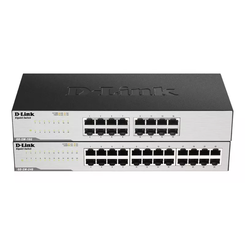D-Link GO-SW-24G neupravovaný L2 Gigabit Ethernet (10/100/1000) 1U čierny