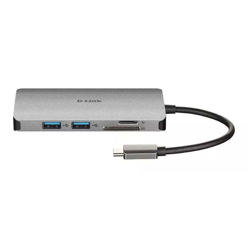 D-Link 8-in-1 USB-C hub s HDMI/Ethernet/čítačkou kariet/Power Delivery