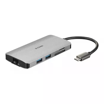 D-Link 8-in-1 USB-C hub s HDMI/Ethernet/čítačkou kariet/Power Delivery