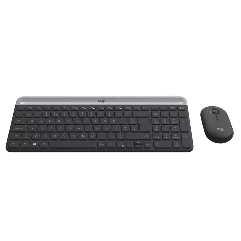 LOGITECH tenká bezdrôtová klávesnica a myš sada MK470 - grafitová - AZERTY belgická