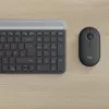 LOGITECH tenká bezdrôtová klávesnica a myš sada MK470 - grafitová - AZERTY belgická