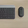 LOGITECH tenká bezdrôtová klávesnica a myš sada MK470 - grafitová - AZERTY belgická
