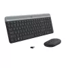 LOGITECH tenká bezdrôtová klávesnica a myš sada MK470 - grafitová - AZERTY belgická