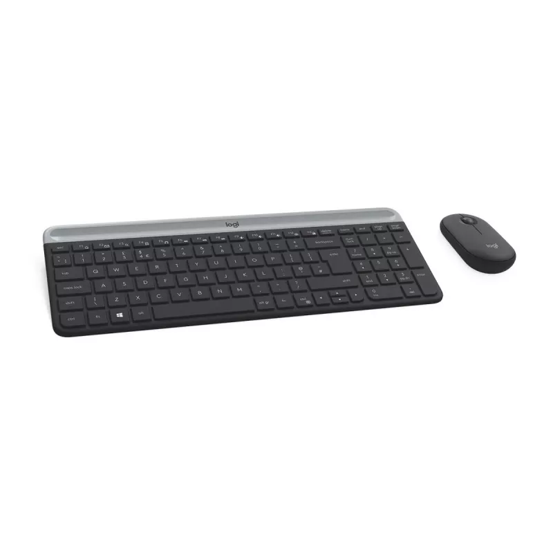 LOGITECH tenká bezdrôtová klávesnica a myš sada MK470 - grafitová - AZERTY belgická