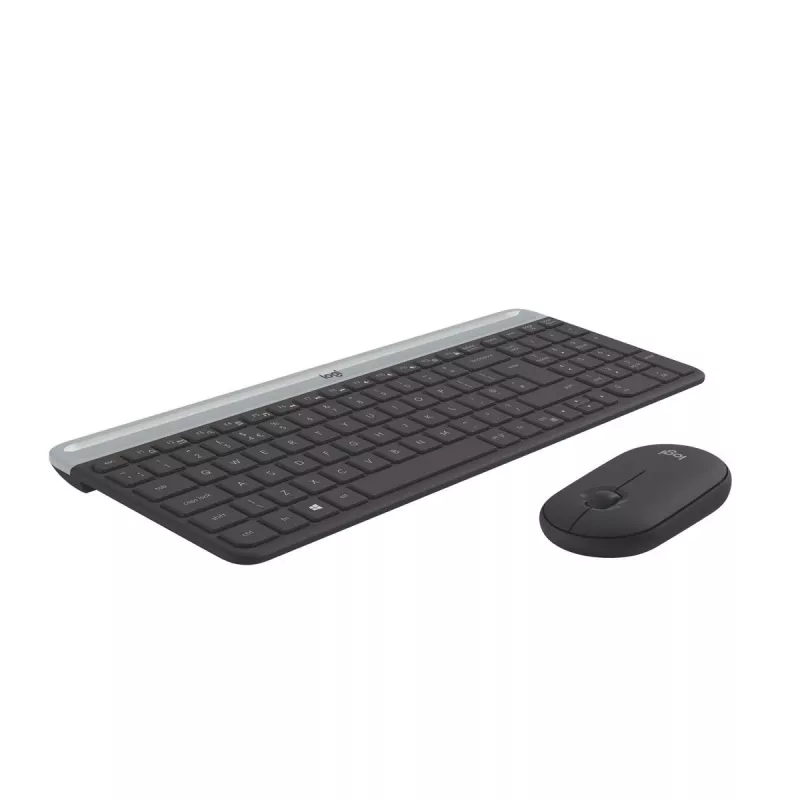 LOGITECH tenká bezdrôtová klávesnica a myš sada MK470 - grafitová - AZERTY belgická