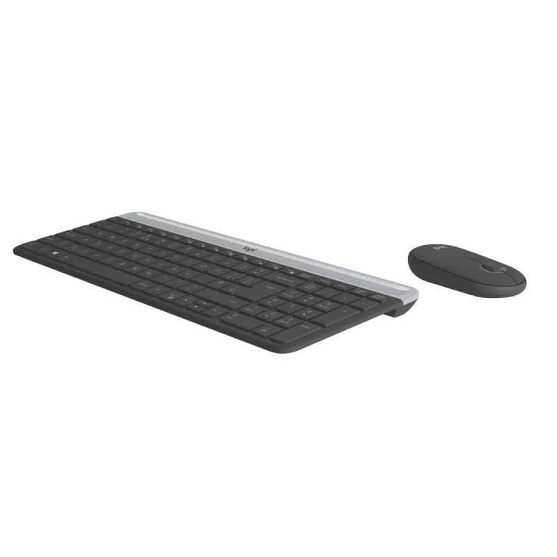 LOGITECH tenká bezdrôtová klávesnica a myš sada MK470 - grafitová - AZERTY belgická
