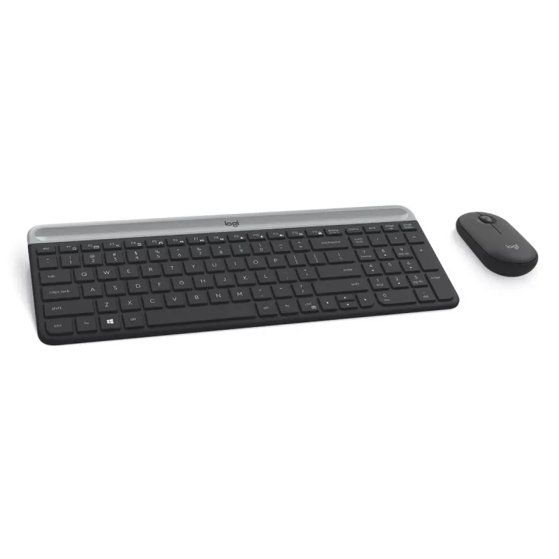 LOGITECH tenká bezdrôtová klávesnica a myš sada MK470 - grafitová - AZERTY belgická