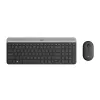 LOGITECH tenká bezdrôtová klávesnica a myš sada MK470 - grafitová - AZERTY belgická