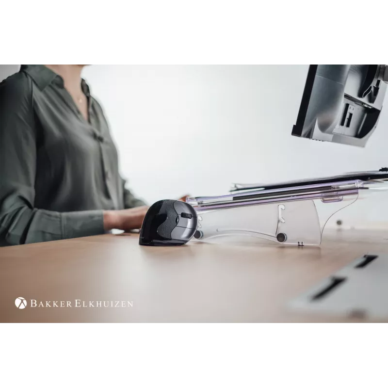 BakkerElkhuizen Evoluent D Medium Wireless, pravá ruka, vertikálny dizajn, laser, RF Wireless, 3200 DPI, čierna