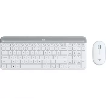 LOGITECH Slim bezdrôtová klávesnica a myš Combo Mk470 - Offwhite - Qwertz Ge