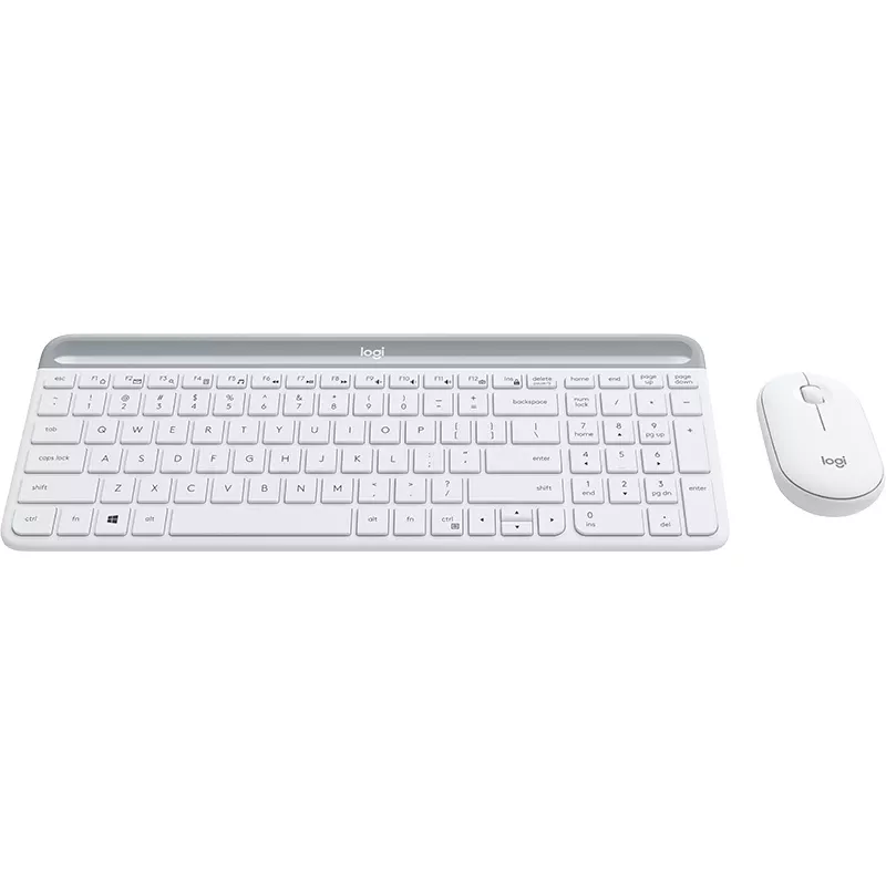 LOGITECH Slim bezdrôtová klávesnica a myš Combo Mk470 - Offwhite - Qwertz Ge