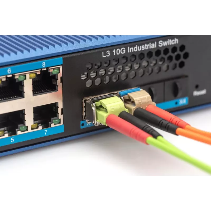 DIGITUS 1,25 Gbps SFP modul, až do 550 m multimode, LC-Duplex konektor, priemyselná verzia 1000Base-SX, 850 nm