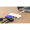 D-Link 3-in-1 USB-C na HDMI/VGA/DisplayPort adaptér, Wired, USB 3.2 Gen 1 (3.1 Gen 1) Type-C, biely, CE, FCC, IC, RCM, DC, 0,04 A