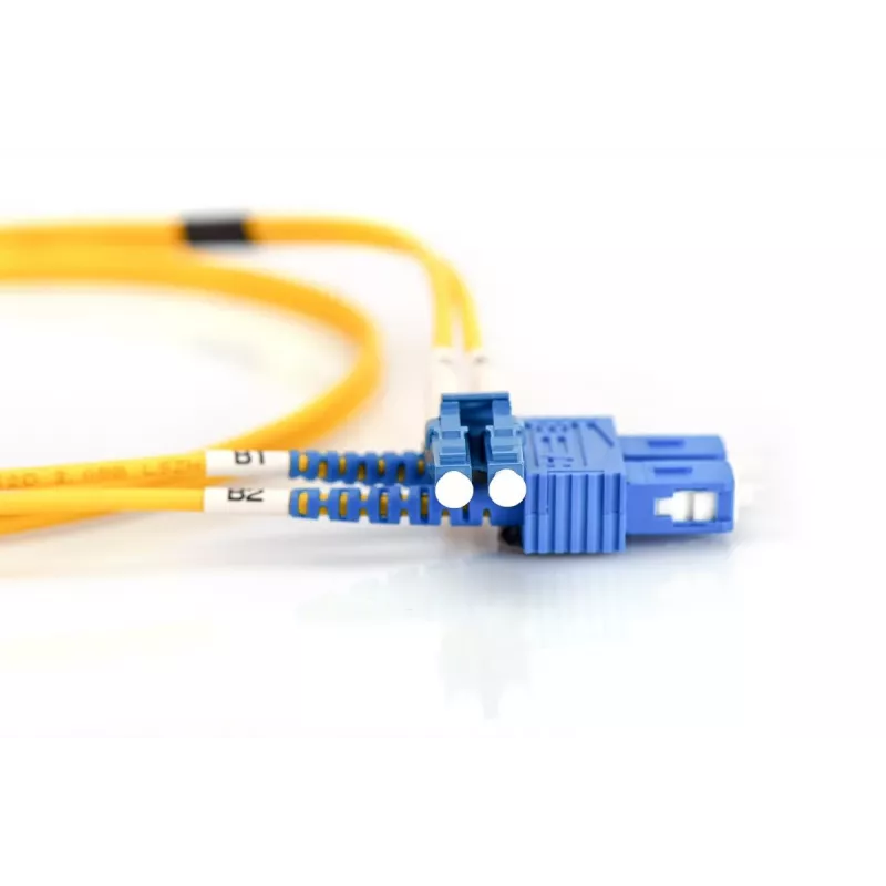 DIGITUS optický patch kábel, LC na SC OS2, Singlemode 09/125 µ, duplex, dĺžka 3 m