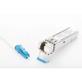 DIGITUS 1,25 Gbit/s BiDi WDM SFP modul, až do 20 km s podporou DDM, Singlemode, LC Simplex konektor samec 1000Base-LX, Tx1310nm/Rx1550nm