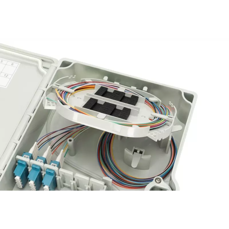 Digitus FTTH/FTTB rozvodná skrinka predmontovaná OS2 12 vlákien LC/PC
