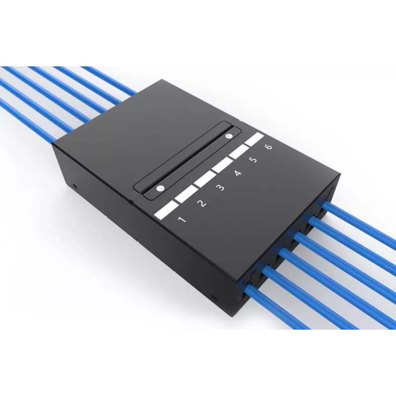 DIGITUS Consolidation Point Box – 6 portov Keystone moduly s inteligentným správcom káblov