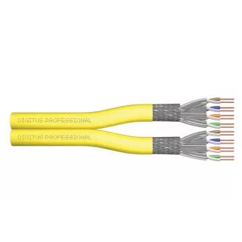 DIGITUS inštalačný kábel - CAT 7A - S/FTP - AWG 22/1 Duplex - 500m - žltý - B2ca