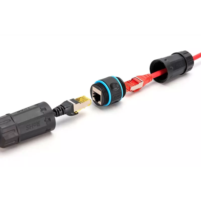 Digitus DN-93905-OD vonkajšia spojka RJ45 CAT 6A, IP68, čierna