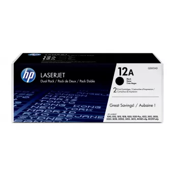 HP 12A balenie 2 ks čierne originálne LaserJet tonerové kazety, 4000 strán, čierna, 2 kusy
