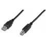 DIGITUS USB prepojovací kábel, Type-A - B M/M, 3m, USB 2.0 vhodný, čierny