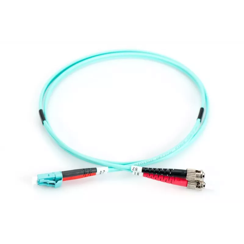 DIGITUS optický patch kábel, LC na ST Multimode 50/125 µm, Duplex, dĺžka 10 m, trieda OM3