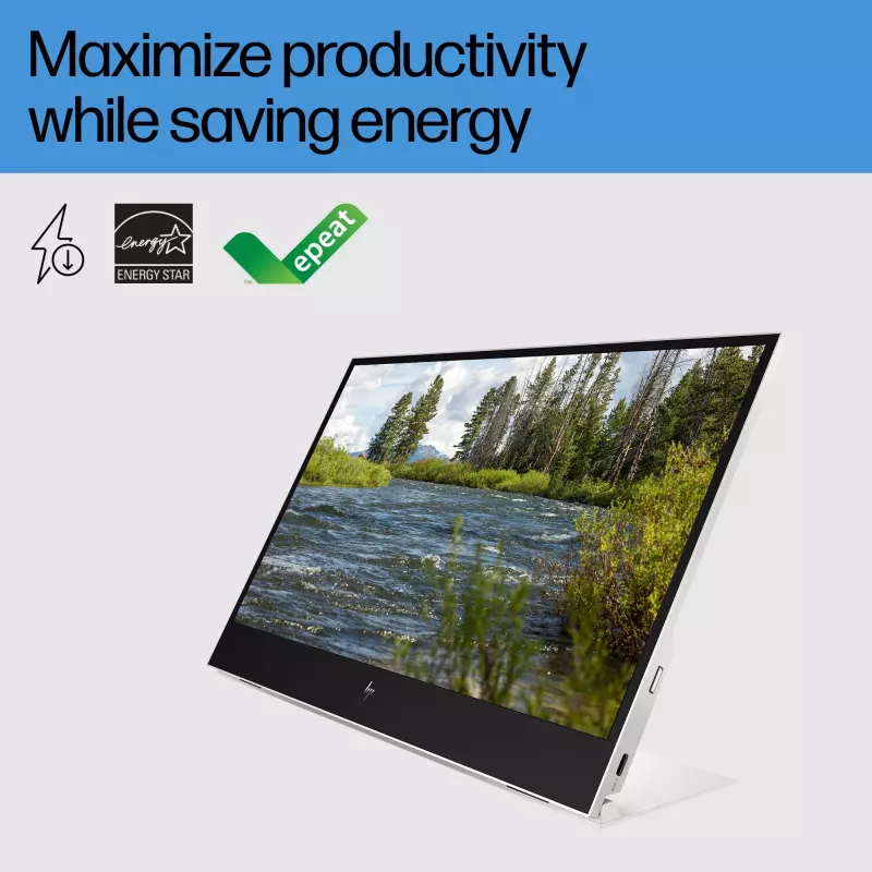 HP E-Series E14 G4 prenosný monitor, 35,6 cm (14 palcov), 1920 x 1080 pixelov, Full HD, LCD, 5 ms, strieborný